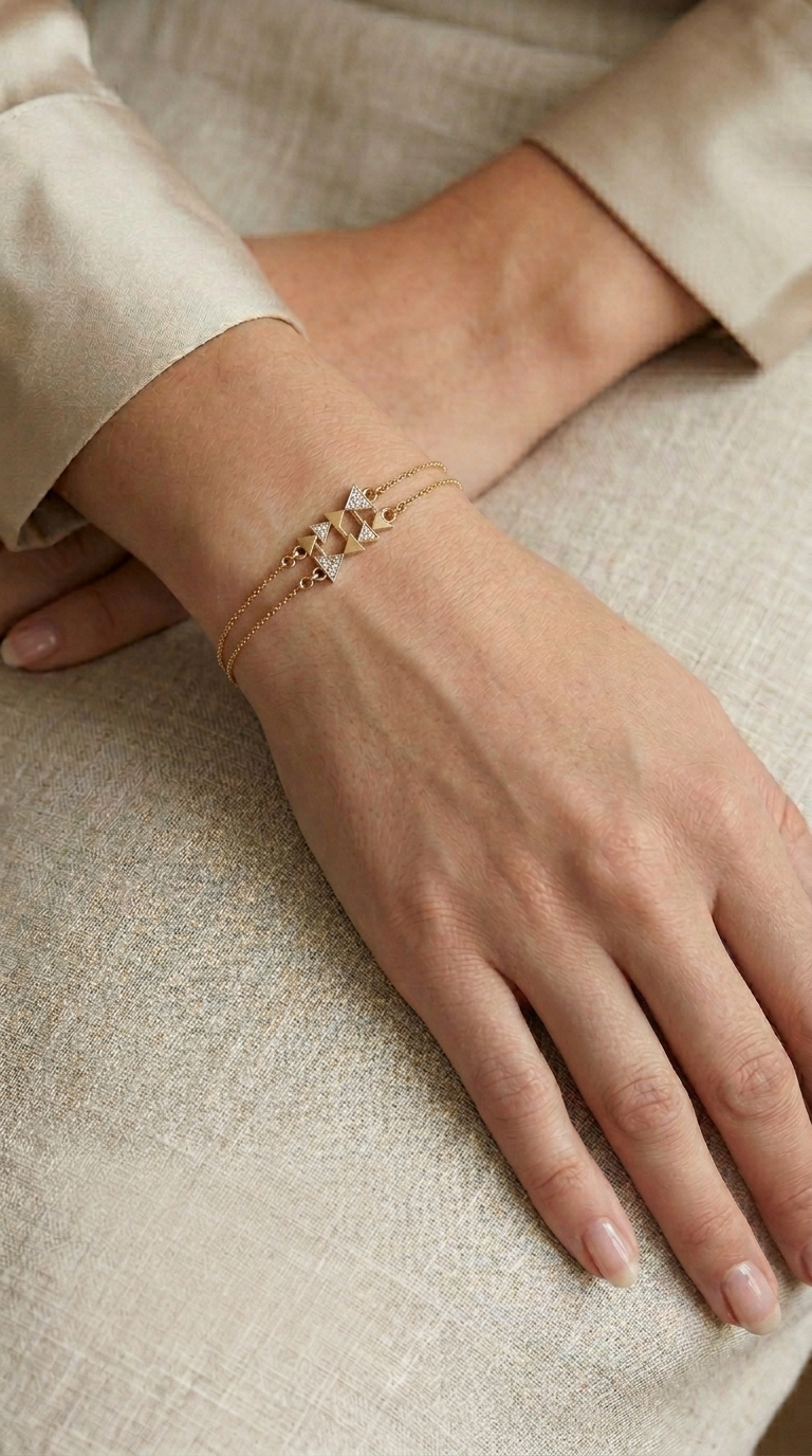 Sharp Angle Lab-Grown Diamond Bracelet